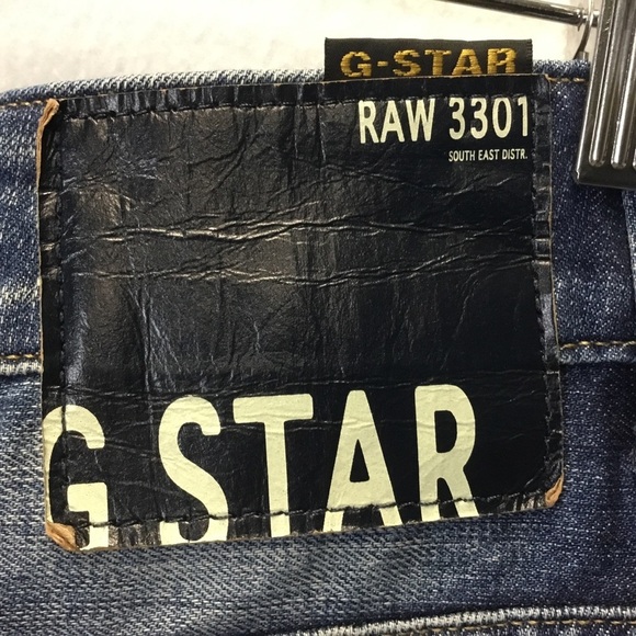 G-Star Raw 3301 Denim Arc Shorts Distressed Faded - Picture 7 of 15